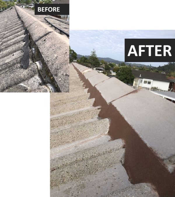 Roof repair of concrete tile roof
